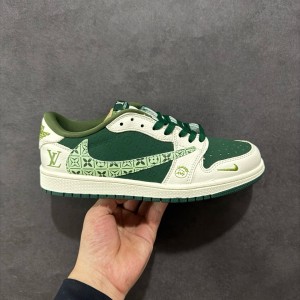 나이키 Travis Scott x Fragment Design x Air Jordan 1 Low OG SP AJ1 남녀공용 신발 운동화 스니커즈