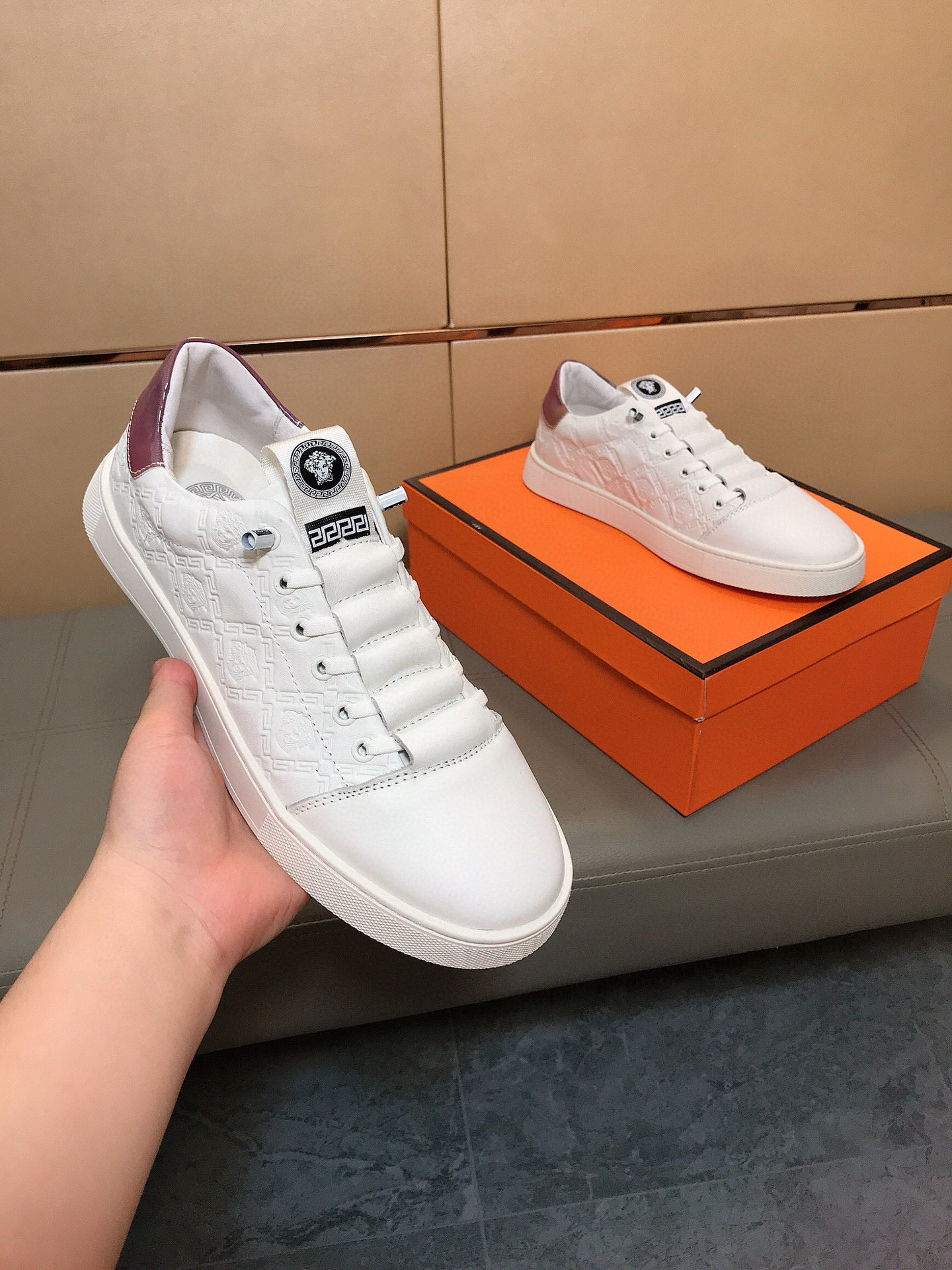 베르사체 남자 스니커즈 신발 운동화