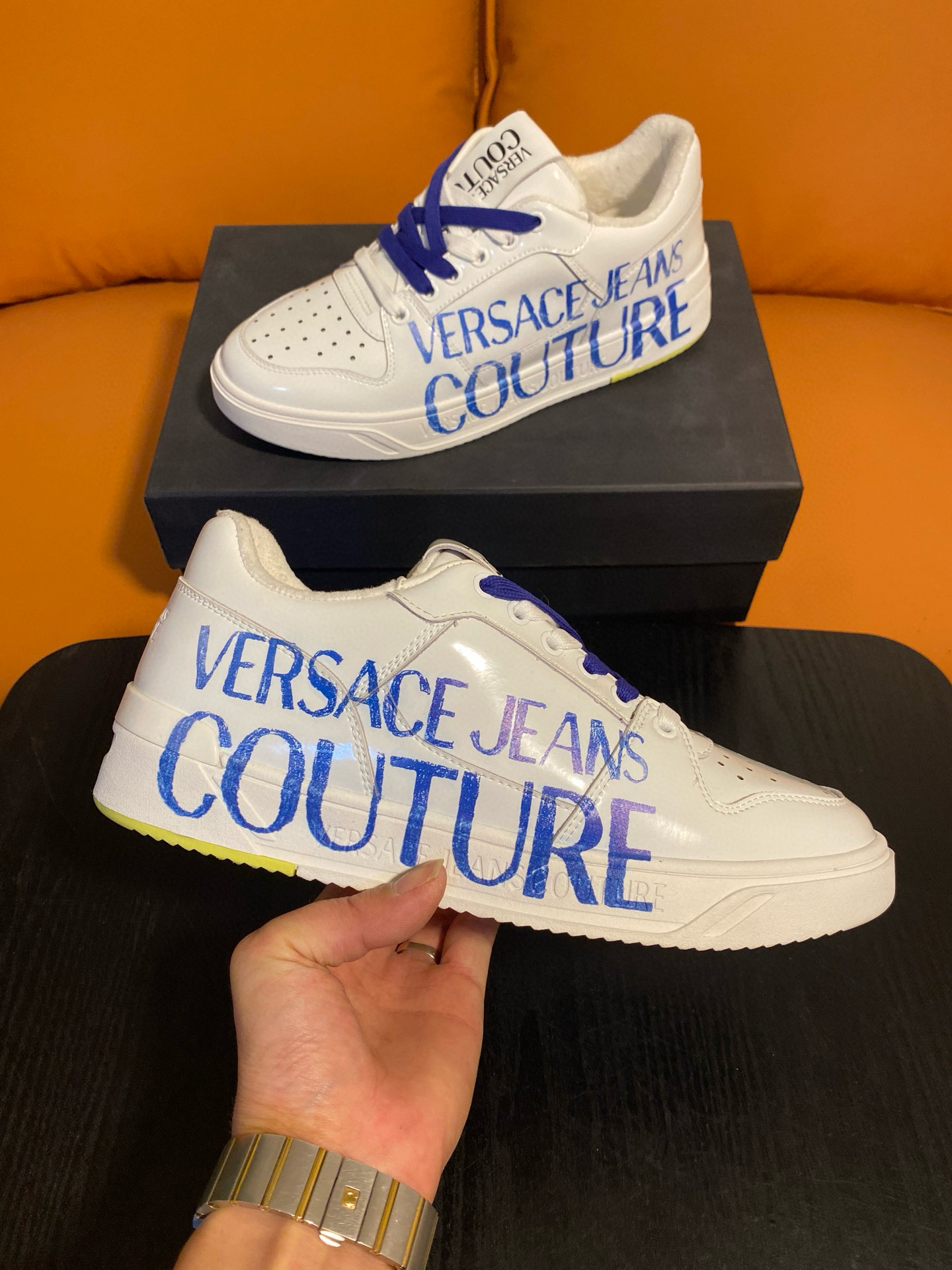 베르사체 남자 스니커즈 신발 운동화