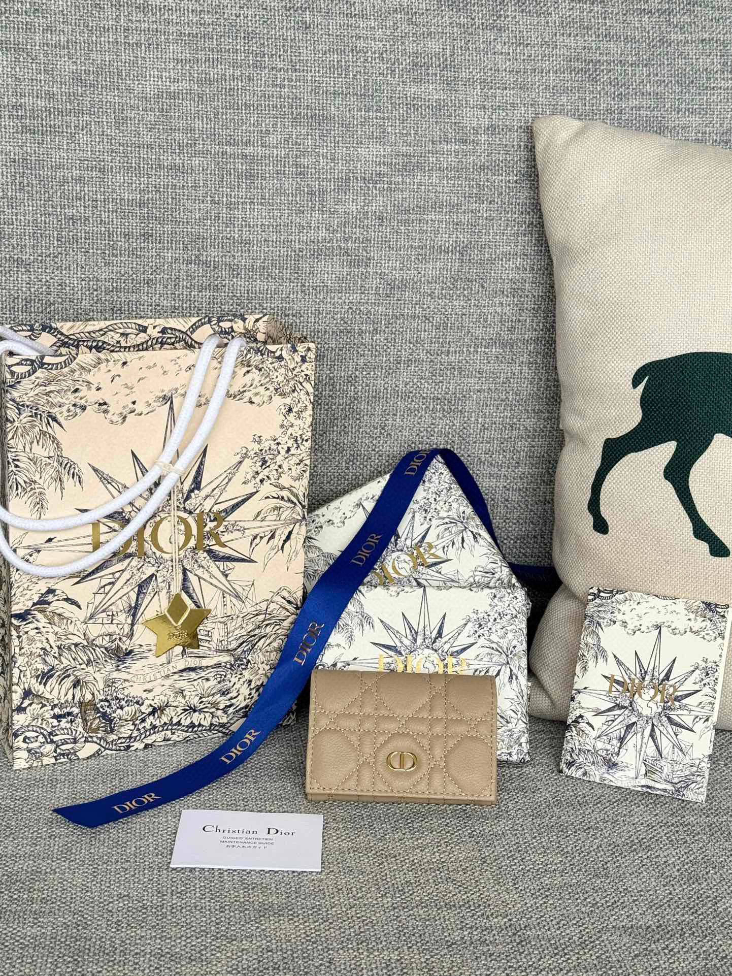 디올 S5132UWHC_M30G 여자 카드지갑 머니클립