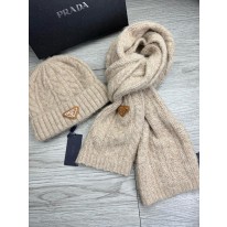 프라다 겨울 모자 세트